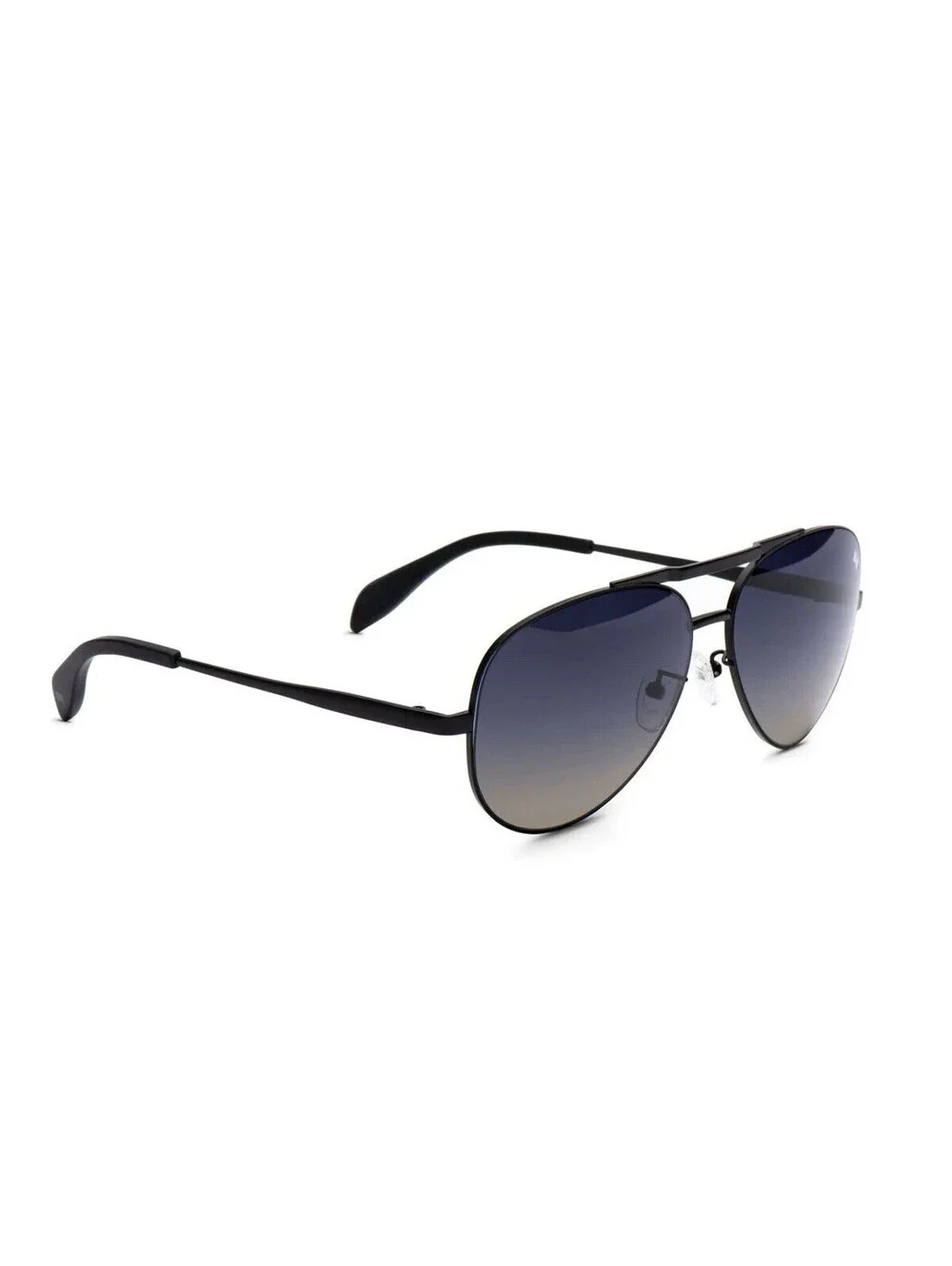 William Painter Hughes Polarized Aviator Titanium Sunglasses Black/Black Lens
